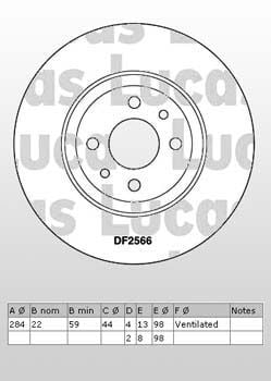 DİSK FREN AYNASI ÖN 561387B DOBLO (05-) 1.3 JTD LINEA HAVALI BÜYÜK (15JANT)