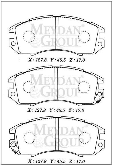SUBARU LEGACY- 95/99; ÖN FREN BALATASI (DİSK) (127,8X45,5X17) (DAIWA) 26296-FA000