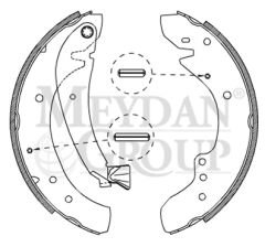 PEUGEOT BOXER- 90/94; ARKA FREN PABUCU 1,9/2,0/2,5/2,8 (127X56) (14 KİŞİLİK) (BRAMAX) 4241.H4