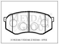 MAZDA 929- SD- 87/91; ÖN FREN BALATASI (DİSK) (116X53,6X18) (FMK) HE21-33-28Z