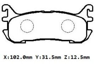 MAZDA 323- FAMILIA- 95/97; ARKA FREN BALATASI (DİSK)(102X31.5X12.5)(DAIWA) BCYC2643ZB