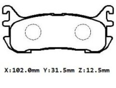 MAZDA 323- FAMILIA- 95/97; ARKA FREN BALATASI (DİSK)(102X31.5X12.5)(DAIWA) BCYC2643ZB