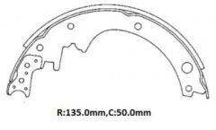 NISSAN PATROL- 95/97; ARKA FREN PABUCU (135X50)(DAIWA) 44060-T0400