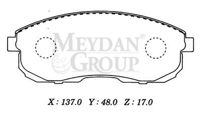 NISSAN MAXIMA- A32- 95/00; ÖN FREN BALATASI (DİSK) (137X48X17) (DAIWA) 41060-55F90