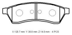 CHEVROLET EPICA- 07/12; ARKA FREN BALATASI (DİSK)(120,7x38,8x14) (BRAMAX) 96496763