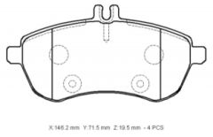 MERCEDES E CLASS- W211- 07/09; ÖN FREN BALATASI (KABLOSUZ)(DİSK) (146.2X71.5X19.5)(BRAMAX) A0054201220