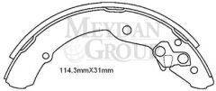 SKODA OCTAVIA- 10/12; ARKA FREN PABUCU (114,3X31) (BRAMAX) 1J0698525