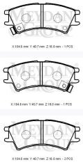 HYUNDAI ATOS- 98/03; ÖN FREN BALATASI (DİSK) (104,6X40,7X16) (DAIWA) 58101-02A00