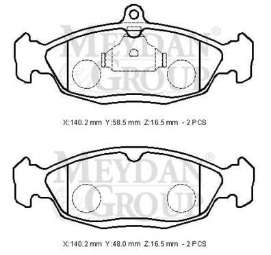 DAEWOO LANOS- SD/HB- 97/00; ÖN FREN BALATASI (KABLOSUZ)(DİSK(140,2X58,5X16,5/14;0,2X48X16,5)(BRAMAX) 1605810