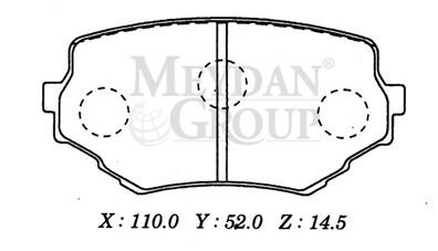 SUZUKI GRAND VITARA- 98/02; ÖN FREN BALATASI GRAND 4KAPI (DİSK) (110X52X14,5) (DAIWA) 55200-77E00
