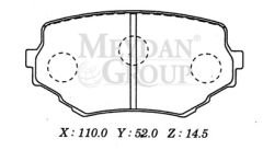 SUZUKI GRAND VITARA- 98/02; ÖN FREN BALATASI GRAND 4KAPI (DİSK) (110X52X14,5) (DAIWA) 55200-77E00