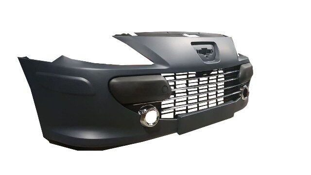 PEUGEOT 307- 06/08; ÖN TAMPON GRİ (BANDLI/PANJURLU/SİS ÇERÇEVELİ/NİKELAJLI (KOMPLE) 7410.NT