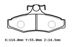 DAEWOO MUSSO- 98/02; ARKA FREN BALATASI (DİSK) (114X56X14,5) (DAIWA) 43413-05000