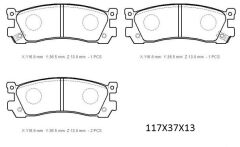 MAZDA 929- SD- 87/91; ARKA FREN BALATASI (DİSK) (117X37X13) (DAIWA) HF392648ZA