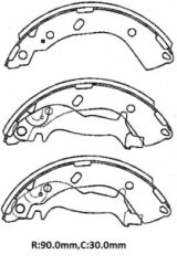 HYUNDAI GETZ- 06/11; ARKA FREN PABUCU (ABS SİZ)(90X30) (DAIWA) 583051CA10