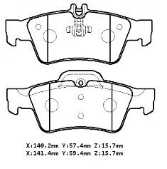 MERCEDES E CLASS- W212- 13/16; ARKA FREN BALATASI(KABLOSUZ)DİSK(140,2X57,4X15,7/141,4X59,4X15,7)BRAM A0044204420