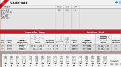 SİBOP TAKIMI 5708 5709 IN 8 EX 8 VECTRA 2.2-16V