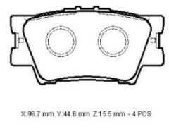TOYOTA RAV4- 06/12; ARKA FREN BALATASI (DİSK)(96,7X44,6X15,5)(DAIWA) 04466-42060