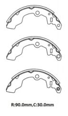 SUZUKI ALTO- 04/06; ARKA FREN PABUCU (90X30)(DAIWA) 53230-50E00