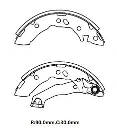 HYUNDAI ATOS- 98/03; ARKA FREN PABUCU (90X30) (DAIWA) 58305-02A10