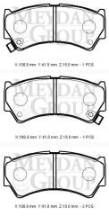 SUZUKI BALENO- 95/98; ÖN FREN BALATASI (DİSK) (108,8X41X15) (DAIWA) 55810-64G00