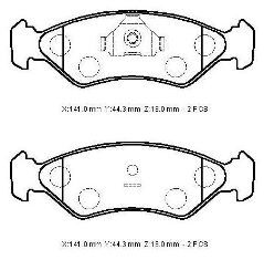 FORD KA- 98/06; ÖN FREN BALATASI (DİSK) (141X44,3X18) (BRAMAX) 87FX-2K021-FA