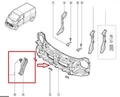 RENAULT TRAFIC- 2- 04/14; ÖN PANEL ORTA PARÇA (DESTEK SACI) (EAGLE BODY) 8200411893