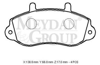 RENAULT MASTER- 1- 97/03; ÖN FREN BALATASI 1,9/2,2/2,5/2,8 (DİSK)(138,7X79,8X17,5) (BRAMAX) 7701205294