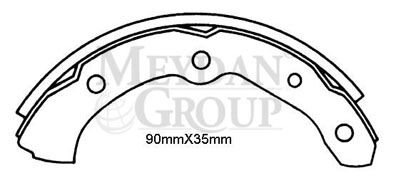 DAIHATSU HIJET- MİNİBÜS- 97/05; ÖN FREN PABUCU (90X35)(DAIWA) 04494-87701