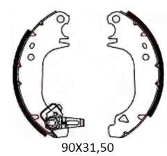 CITROEN SAXO- 00/03; ARKA FREN PABUCU (90X31,50) (BRAMAX) 4241.L3