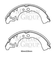 DAIHATSU HIJET- MİNİBÜS- 97/05; ARKA FREN PABUCU (90X35) (DAIWA) 04495-87714