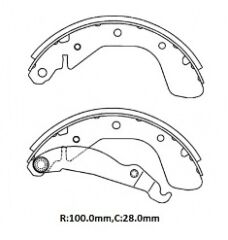 OPEL CORSA- B- 93/00; ARKA FREN PABUCU 1,0/1,2/1,4/1,6cc (100X28) (BRAMAX) 1605052