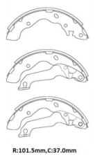 HYUNDAI ELANTRA- 02/03; ARKA FREN PABUCU (101,5X37) (DAIWA) 58305-29A10