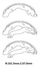 HYUNDAI ELANTRA- 04/07; ARKA FREN PABUCU (101,5X37) (DAIWA) 58305-29A10