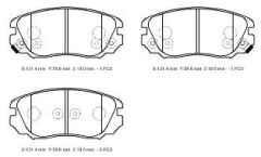OPEL INSIGNIA- 09/17; ÖN FREN BALATASI 1,4/1,6/1,8/2,0 (DİSK) (131,5X59,6X19)(BRAMAX) 1605185