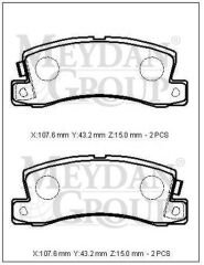 TOYOTA AVENSIS- 01/02; ARKA FREN BALATASI 2,0 (DİSK) (107,6X43,2X15) (DAIWA) 04466-12120