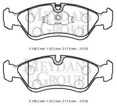 OPEL ASTRA- F- SD/HB- 95/98; ÖN FREN BALATASI (KABLOSUZ)(DİSK) (156,2X52,3X17) (BRAMAX) 1605454