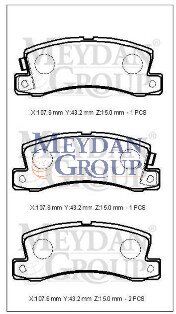 TOYOTA CARINA- 97/98; ARKA FREN BALATASI 2,2/3,0 (DİSK) (107,6X35X15) (DAIWA) 04466-20020