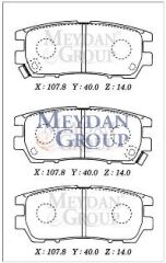 MITSUBISHI PAJERO- 98/00; ARKA FREN BALATASI (DİSK) (107,8X40X14) (DAIWA) MB389572