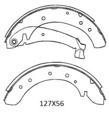 FIAT DUCATO- 97/02; ARKA FREN PABUCU 2,0/2,5/2,8 (127X56)(18 KİŞİLİK) (BRAMAX) 4241.H5
