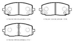 KIA PICANTO- 08/11; ÖN FREN BALATASI (DİSK) (116,2X47,5X15,9) (DAIWA) 58101-07A20
