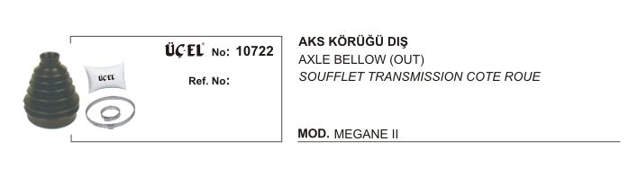 AKS KÖRÜĞÜ DIŞ 10722 MEGANE-II DACIA LOGAN 7701209242 6001547699