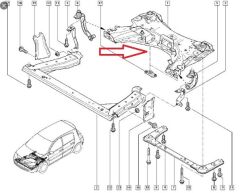 RENAULT MEGANE- 2- 03/09; MOTOR BEŞİĞİ ARKA (BEŞİK) 8200742904