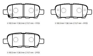 NISSAN JUKE- 11/19; ARKA FREN BALATASI 1,2/1,5/1,6 (DİSK) (105.4X38X14)(DAIWA) 44060-8H385