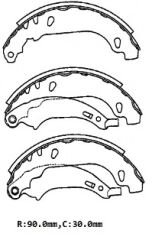 PEUGEOT 206- HB- 99/09; ARKA FREN PABUCU (90X30)(BRAMAX) 4241.N1