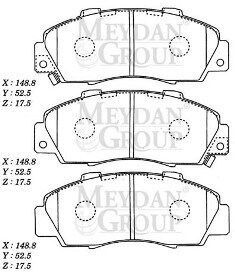 HONDA ACCORD- 96/98; ÖN FREN BALATASI (DİSK) (148,8X52,5X17,5) (DAIWA) 45022-SL0-G00