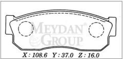NISSAN SUNNY- B11 CD17- 84/86; ÖN FREN BALATASI BENZİNLİ TİP (DİSK) (108,6X37X16) (DAIWA) 41060-13A90