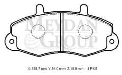 FORD TRANSIT- T12- 93/96; ÖN FREN BALATASI T12 (DİSK) (138,8X64X18)(BRAMAX) 92VB-2K021-AC