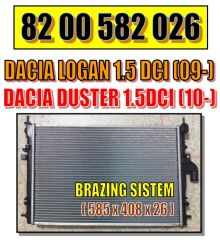 RADYATÖR RA0231050 DUSTER (10-) LOGAN (06-) 1.5 DCI KLİMALI