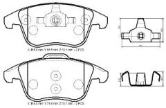 VOLVO S80- 07/12; ÖN FREN BALATASI (DİSK) 2.0/3,0cc (156.4x72x19/155,2x66,7x20)(BRAMAX) 1566232